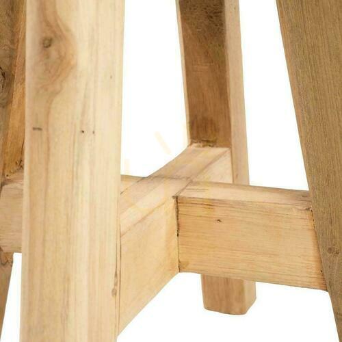 Prüfen Teakholz-Hocker BAZAR BIZAR Atziri, Natur, 45 cm