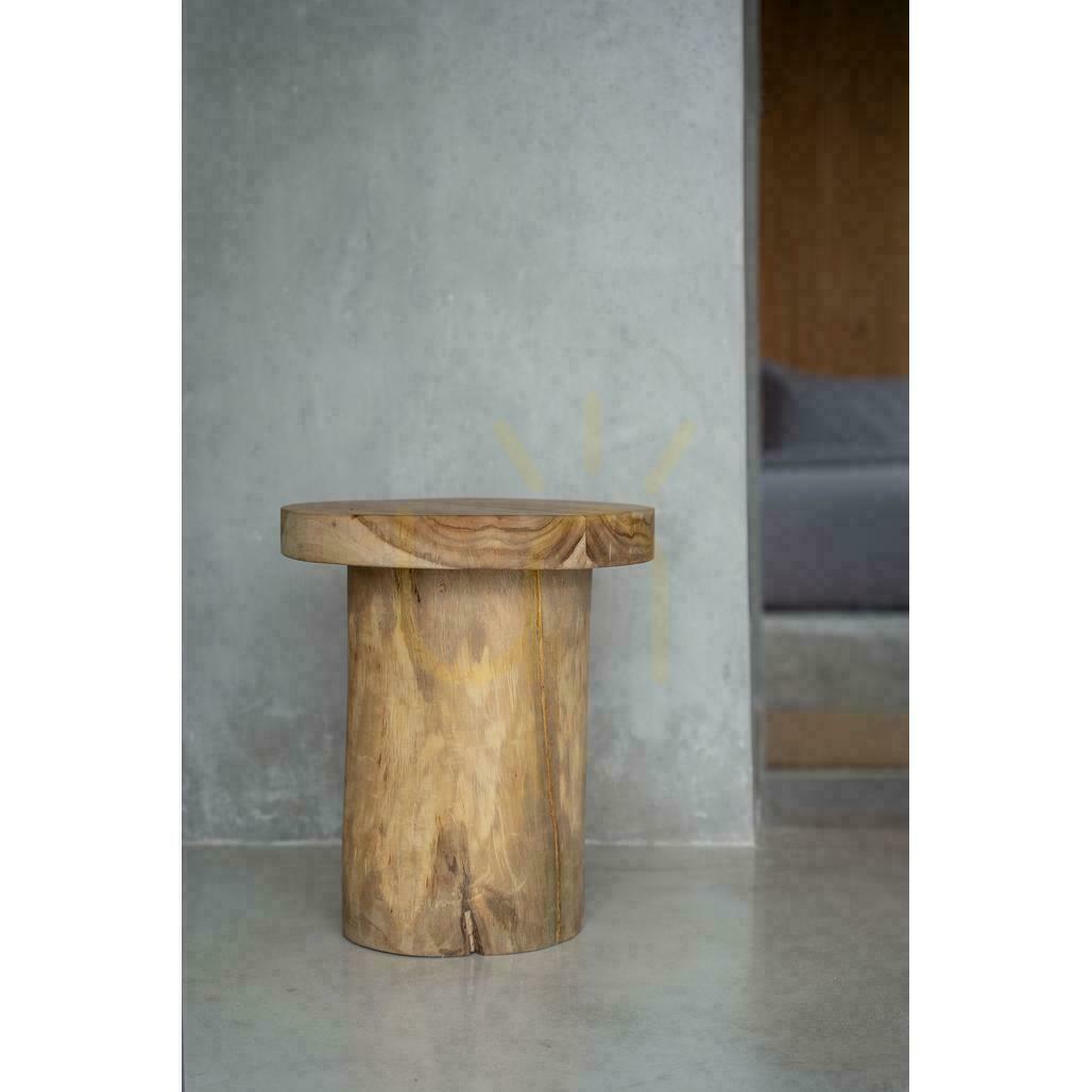 Prüfen Beistelltisch BAZAR BIZAR Inti Teakholz Natur Beige 30x45 cm Stools & Side Tables Beistelltisch BAZAR BIZAR Inti Teakholz Natur Beige 30x45 cm Stools & Side Tables