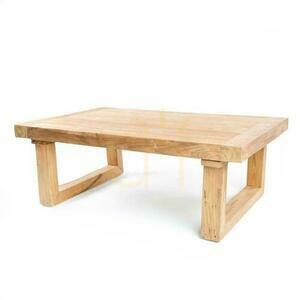 Couchtisch BAZAR BIZAR Teakholz natur Beige 70 cm Coffee Tables small 0