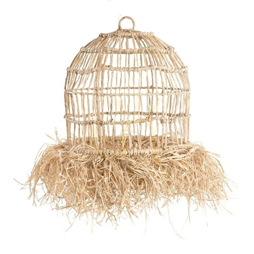 Prüfen Pendelleuchte BAZAR BIZAR Casita Natur Mendong-Gras Beige Grass Collection S