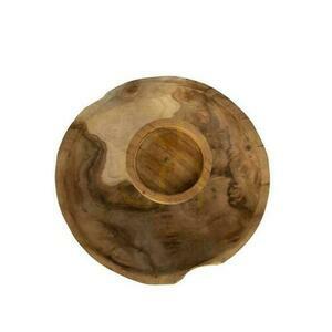 Kerzenteller BAZAR BIZAR Teakholz natur 29 cm small 4
