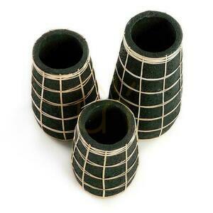 Vase BAZAR BIZAR Terracotta Collection Terrakotta Rattan Schwarz Natürlich S small 3