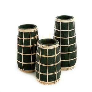 Vase BAZAR BIZAR Terracotta Collection Terrakotta Rattan Schwarz Natürlich S small 5