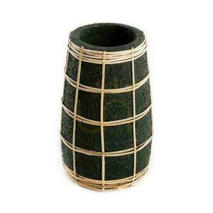 Vase BAZAR BIZAR Terracotta Collection Terrakotta Rattan Schwarz Natürlich S small 0