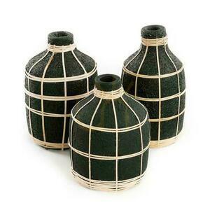 Vase BAZAR BIZAR Terracotta Collection Schwarz Natur M Terrakotta Rattan 5 Vase BAZAR BIZAR Terracotta Collection Schwarz Natur M Terrakotta Rattan small 5
