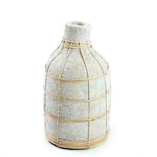 Prüfen Vase BAZAR BIZAR Terracotta Collection Beton Natur L Terrakotta Rattan