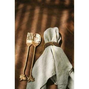 Salatgabel BAZAR BIZAR Messing Gold Palmenform small 1