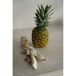 Serviettenring Ananas BAZAR BIZAR Gold Messing Napkin Rings small 3