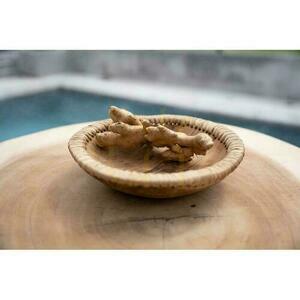 Schale BAZAR BIZAR Bowls Teakholz Leder Natur Beige 30 cm small 2