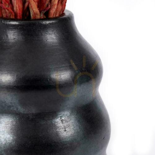 Prüfen Schwarze Terrakottavase BAZAR BIZAR Burned Collection, 17 cm