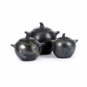 Terrakotta-Vorratsdose mit Deckel BAZAR BIZAR The Burned Jar L schwarz 1,4 l small 9