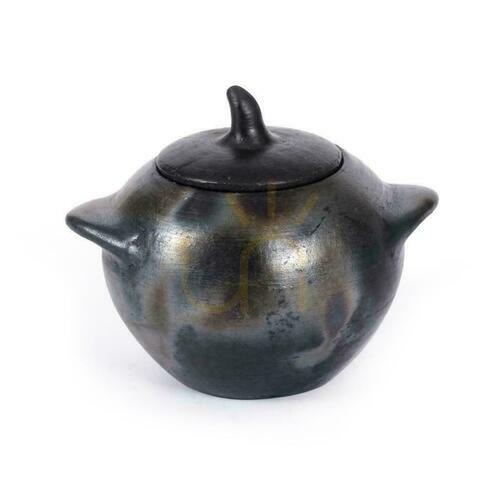 Prüfen Terrakotta-Vorratsdose mit Deckel BAZAR BIZAR The Burned Jar L schwarz 1,4 l