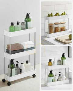 Schrank auf Rädern 3 Fachböden weiß - KSC007W01 small 5