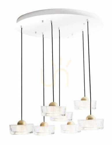 Prüfen Pendelleuchte Max Light Lipari VII P0544 7-flammig weiß gold gebürstet 3000K