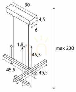 Pendelleuchte Max Light Soho P0546 Graphit LED 25 W 90 cm small 3