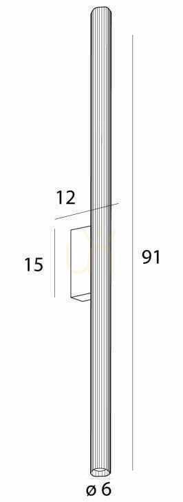 Zeige Wandleuchte Max Light Fayette W0368 Gold LED 91 cm IP44 Wandleuchte Max Light Fayette W0368 Gold LED 91 cm IP44