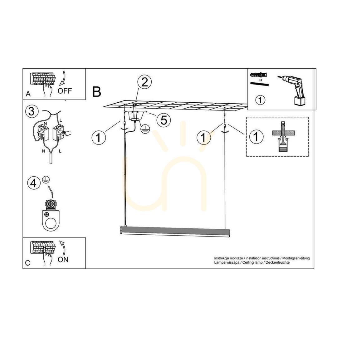 Zeige Pendelleuchte FARGE Schwarz LED 4000K Thoro Pendelleuchte FARGE Schwarz LED 4000K Thoro
