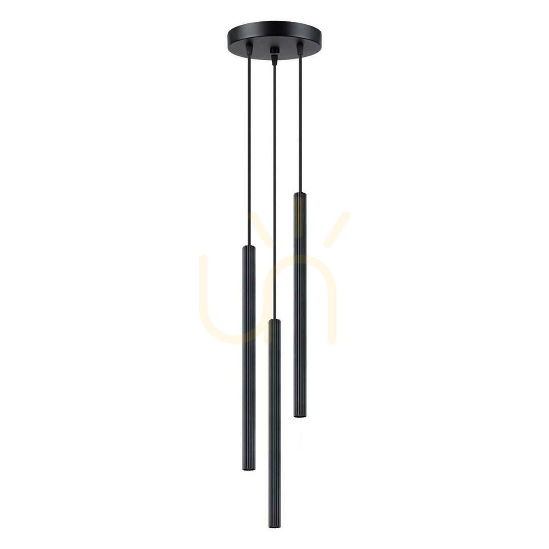 Pendelleuchte ARCHE 3P Schwarz Sollux