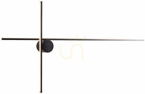 Prüfen Wandleuchte Max Light Arne W0370 schwarz 90 cm LED 15W 3000K IP44