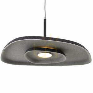 Pendelleuchte Max Light Deux P0560 schwarz grau Filz 30 cm small 0