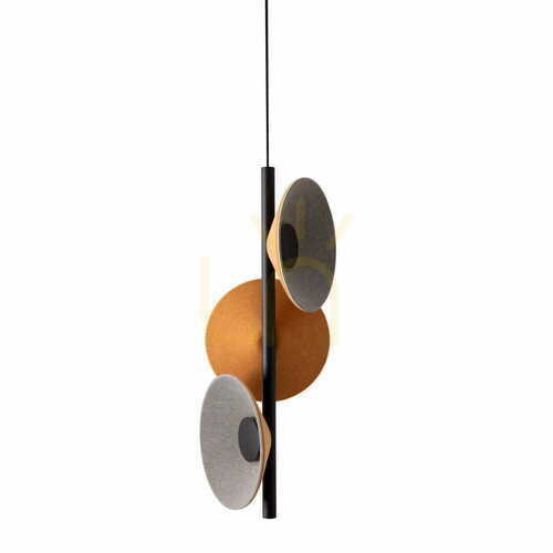 Prüfen Pendelleuchte Max Light Puro P0564 4-flammig Filz Gelb Grau 51 cm