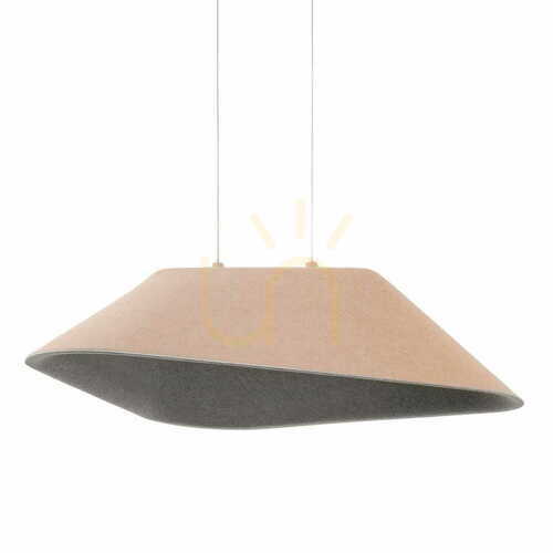 Prüfen Pendelleuchte Max Light Carbon P0568 Creme Grau Filz 50 cm LED