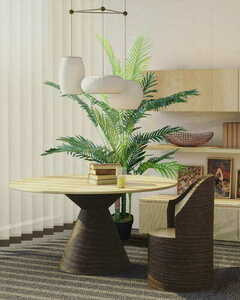 Kunstpalme Chamaedorea Green Designers GD 4162, 150 cm, im schwarzen Topf small 1