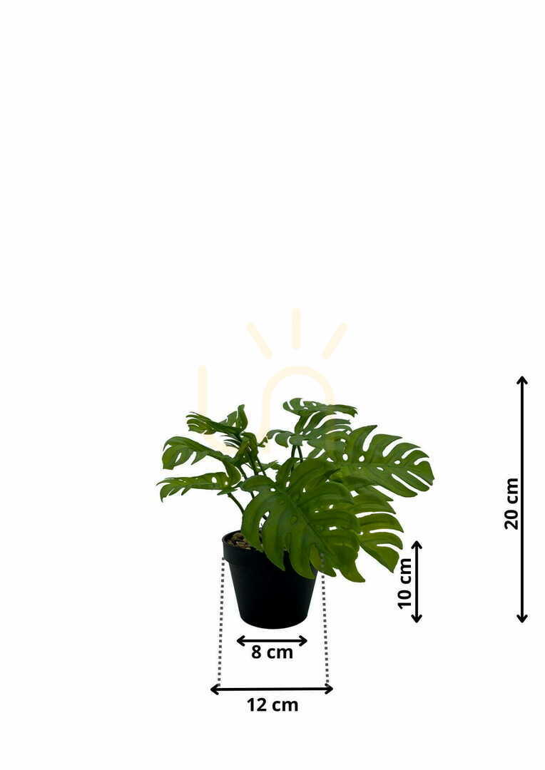 Aussicht Künstliche Monstera Pflanze 20 cm Künstliche Monstera Pflanze 20 cm