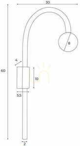 Wandleuchte Max Light Enigma W0343 Grün 60 cm LED 2W Metall Glas small 1