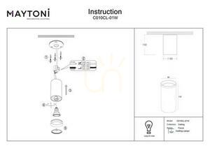Plafond FOCUS C010CL-01W Maytoni small 3