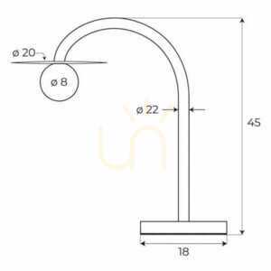 Tischlampe Max Light Enigma T0059 grün Metall Glas 45 cm LED 3000K small 2