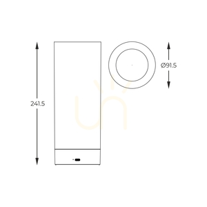 Zuma Line ESTERNO 1002 LED-Tischleuchte für außen 2700 K grau IP54 small 1