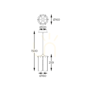 Pendelleuchte Zuma Line NIRA MD3523-1-EBCN E14 small 3