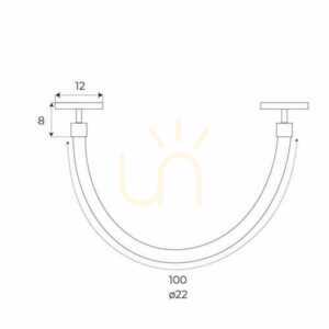 Stromschienenleuchte Max Light MAX M0035N weiß 100 cm LED 15W 3000K magnetisch small 3