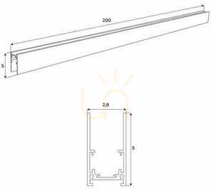 Beleuchtungsschiene Max Light MAX MT0019 magnetisch Aufputz 200 cm weiß Aluminium small 2
