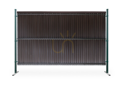Prüfen Zaunlatten Vertikal Breit 153x250cm RD02 Dunkelbraun Set