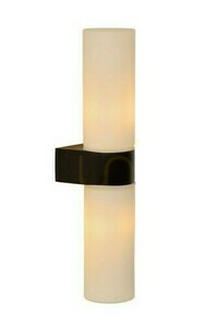 Bad-Wandleuchte Lucide JESSE schwarz mit Opalglas IP44 2×G9 29 cm 04202/02/30 small 0