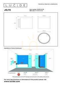 Wandleuchte Lucide Jelte schwarz Glas IP44 G9 42W 04203/01/30 small 7