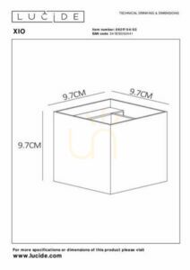 Wandleuchte Lucide XIO Gold Aluminium LED 3,5 W 09217/04/02 small 5