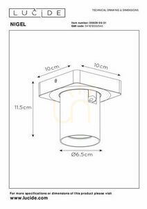Downlight LED Lucide NIGEL Weiß Aluminium GU10 dimmbar 09929/05/31 small 5