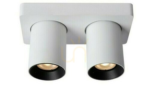 Prüfen Downlight Lucide NIGEL 2-flammig LED GU10 Weiß Aluminium 09929/10/31