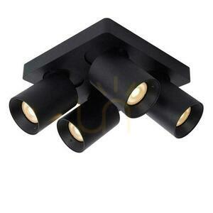 Downlight Lucide NIGEL 4-flammig LED GU10 schwarz Aluminium 09929/20/30 small 3