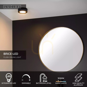 LED-Deckenleuchte Lucide BRICE-LED, schwarz, 8 W, IP44, Ø 11,7 cm, 28116/11/30 small 5