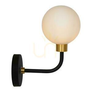 Wandleuchte Lucide BEREND Schwarz Gold Glas Retro IP44 G9 30265/01/30 small 5