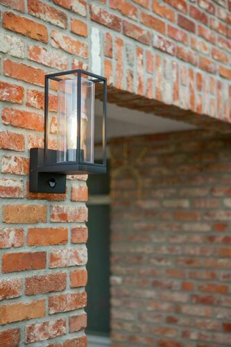 Prüfen Außenwandleuchte Lutec Flair schwarz mit Bewegungsmelder E27 40W 5288802012