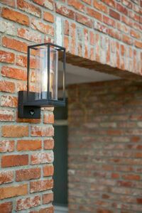Außenwandleuchte Lutec Flair schwarz mit Bewegungsmelder E27 40W 5288802012 small 1