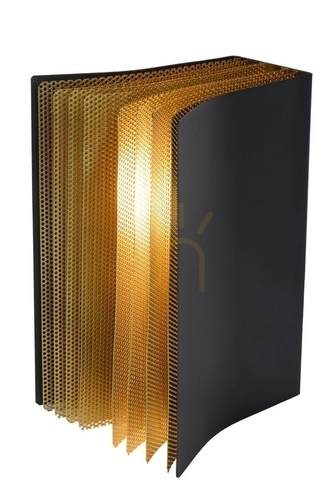 Prüfen Tischleuchte Lucide EXTRAVAGANZA Livret Schwarz Gold Metall 78596/01/30