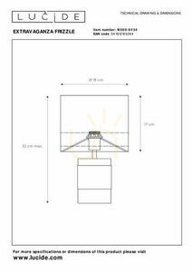 Gelbe Tischleuchte Lucide Extravaganza Frizzle E14 32 cm 10500/81/34 small 6