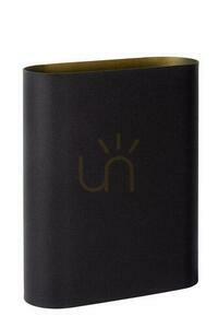 Wandleuchte Lucide OVALIS Schwarz Gold Metall 2-flammig LED E14 12222/02/30 small 1