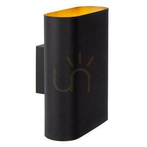 Wandleuchte Lucide OVALIS Schwarz Gold Metall 2-flammig LED E14 12222/02/30 small 4